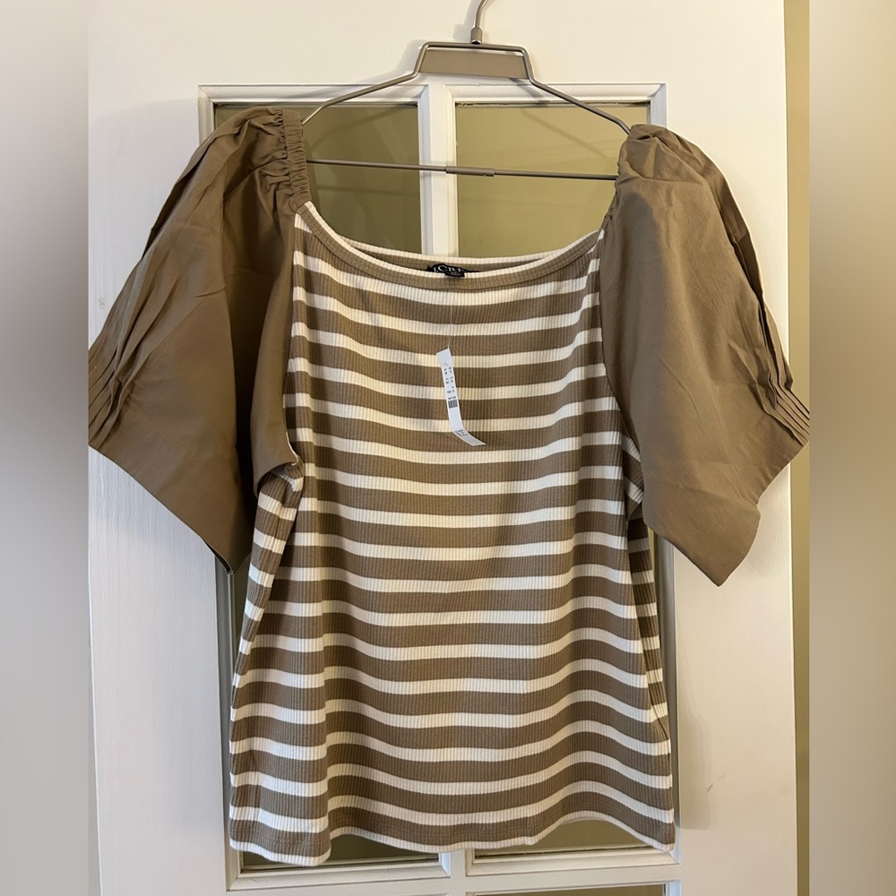 J. Crew women’s mixed media top. Sz.xxl NWT